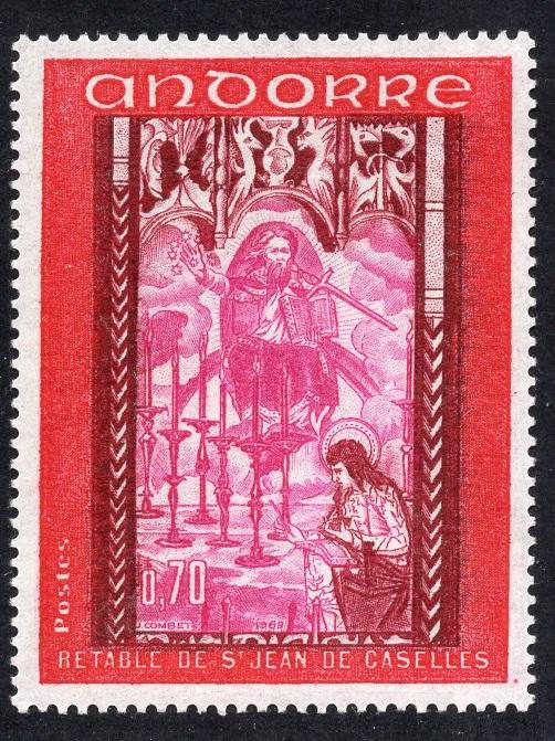 Andorra French  #194  1969   MH   altar - screen