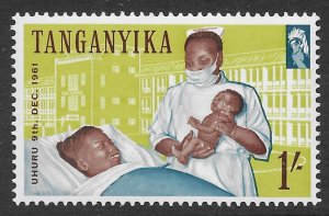 Tanganyika Scott 51 MNH, 1/- Nurse showing Mother her Infant issue of 1961