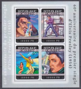 2014 Guinea 10462-10465KL Rock musician Elvis Presley 20,00 €