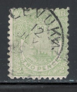 Fiji 1893 Fijian Canoe 2p Scott # 56 Used