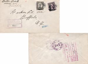 United States Pennsylvania Kensington Registered 1932 violet double ring  3c ...