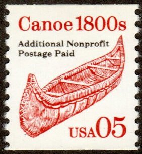 United States 2454 - Mint-NH - 5c Canoe (red) (1991) (cv $0.45)