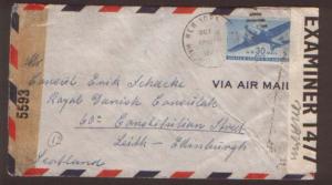 USA NY 1943 env to UK with censor labels of USA & GB