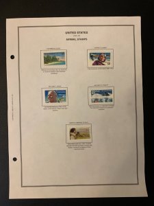 US 1991-92 airmail stamp  new with album page