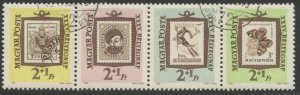 HUNGARY Sc#B225-B228 1962 Stamp Day Strip Complete Set Used