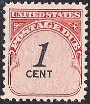 J89V 1 Cent Carmine Rose & Black mint OG NH VF-XF