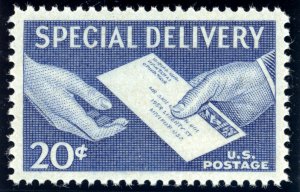 US E20 20c 1954 Special Delivery Letter Hand to Hand PSAG grade 95 NH