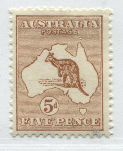 Australia 1913 Roo 5d mint o.g. hinged