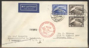 Germany 1930 Graf Zeppelin SAF Si57N 4RM South America Lakehurst Flown Co 103434