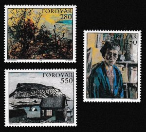 Faroe Is. Paintings 3v 1985 MNH SC#127-129 SG#115-117