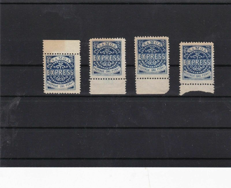 samoa unmounted mint with gum margin stamps ref 11638