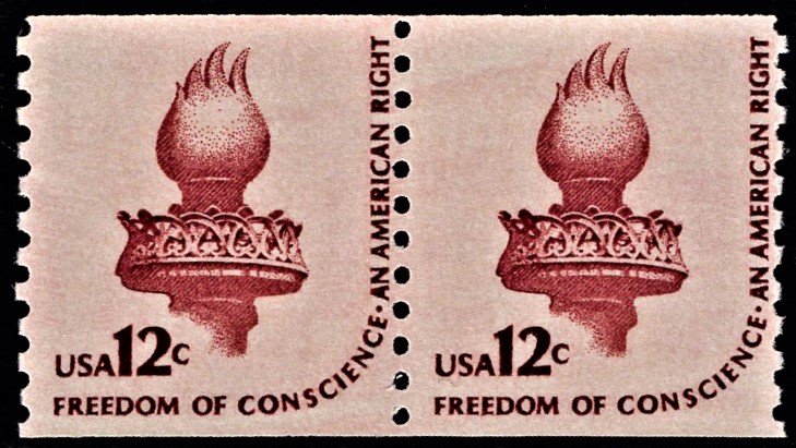 US 1816 MNH VF 12 Cent Liberty Torch Pair