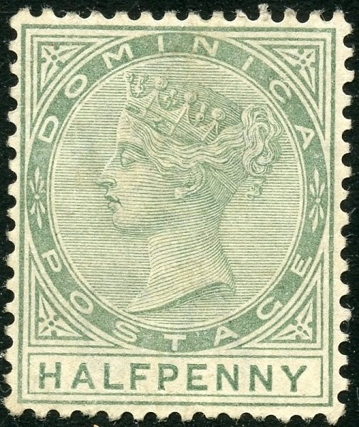 Dominica Scott 17 Unused H - 1886 ½p Queen Victoria - SCV $6.00