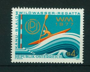 Austria 1977 World 'White Water' Canoe Championships stamp. MNH. Sg 1789