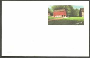 US Cat #UX198, Red Barn, Mint*-