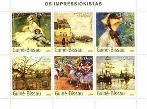 Guinea - Bissau 2003 -  Art - Impressionistes 6v. Michel 2303-2308