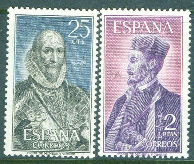 SPAIN Scott 1334-1335 MNH** 1966 set