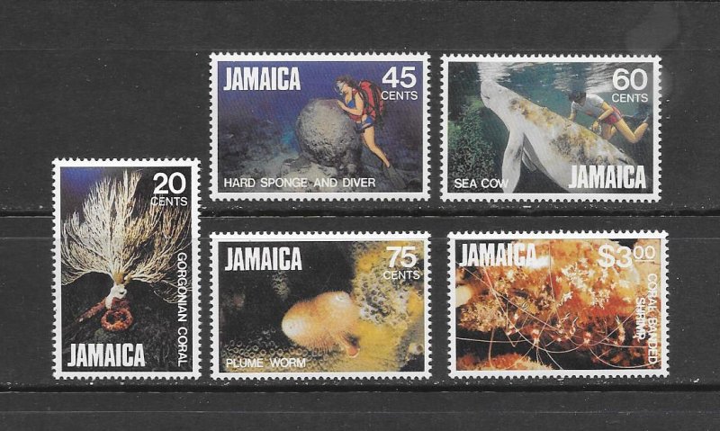 JAMAICA #523-7 MARINE LIFE MNH