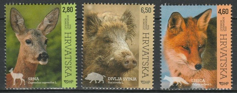 Croatia 2015 Fauna Animals 3 MNH stamps