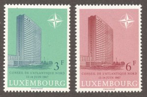 Luxembourg Scott 452-53 MNHOG - 1967 NATO Council Meeting - SCV $0.65