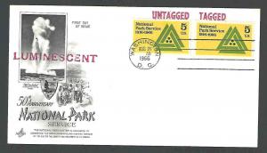 FDC #1314 - 1314a COMBO NATIONAL PARKS SERVICE TAGGED