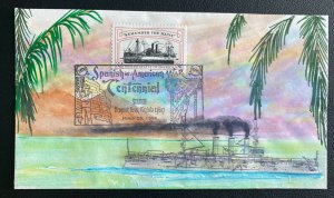 1998 Newport VA USA Hand Painted Cover Spanish American War Centenary