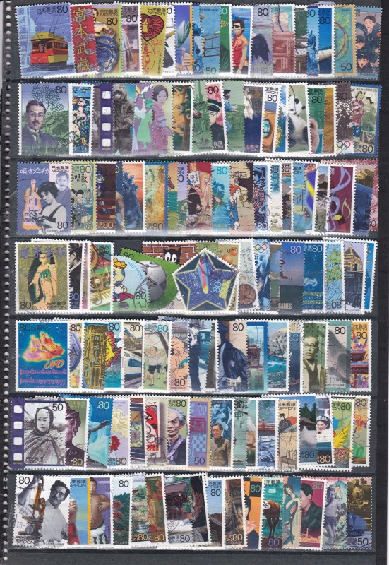 Japan - A large lot of Approximately 450 Mostly Different Used, some Malaysia