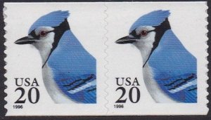 3053 Blue Jay Coil Pair MNH