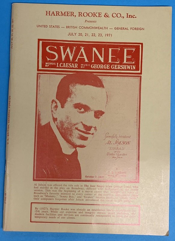 U.S., British Commonwealth, & Foreign, Harmer, Rooke, Sale 1646-49, July 1971