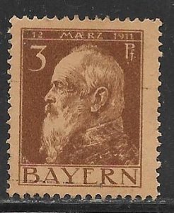 Bavaria 77: 3pf Prince Regent Luitpold, used, F-VF