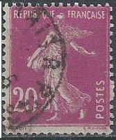 France 167 (used) 20c sower, red violet (1926)