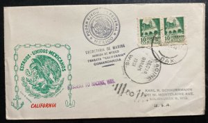 1951 Salina Cruz Oaxaca Mexico Navy Department Cover to Milwaukee WI USA