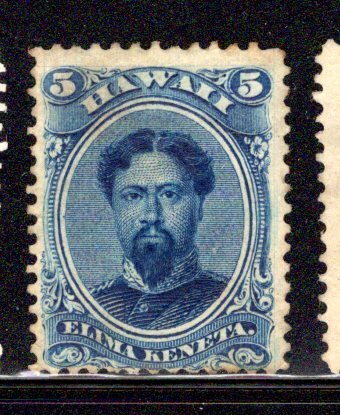 Hawaii #32, postally used, 1867 printing, clear layout lines