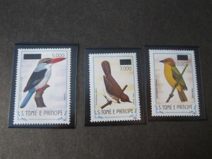 St. Thomas & Prince Islands 1999 Sc 1361-3 Bird set MNH