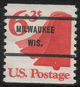 US Bureau Precancels: WI: Milwaukee; #1518-71; 1974 6.3¢ Bell coil; PSS CV $1