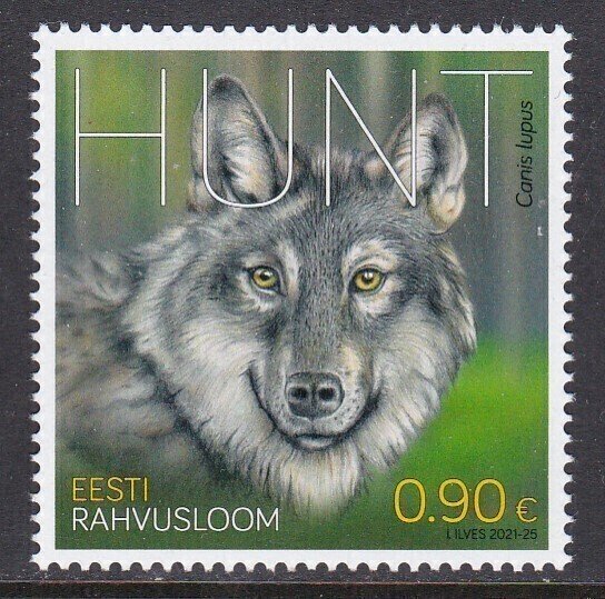 Estonia, Fauna, Animals, Wolf MNH / 2021