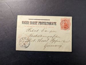 1858 Niger Coast Protectorate Postcard Cover Forcados River to Hesel Germany