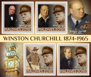 Stamps.Winston Churchill 2024 year 1+1 sheets perforated