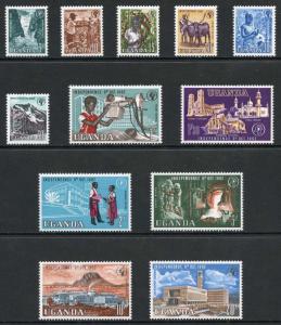 Uganda SG99/110 1962 Set of 12 U/M