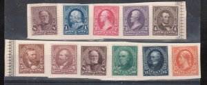 USA #246 / #260 Mint Fine - Very Fine Set Of 10 Original Gum Mounted On Piece