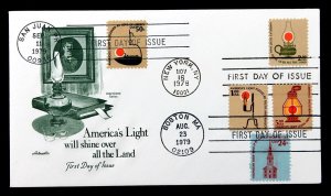 US #1612,1603,1908,1610,1611 FDC Combo Cover  Artmaster 1978-79.