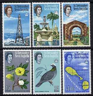 St Kitts-Nevis 1967 Pictorial definitive set of 6 (sidewa...