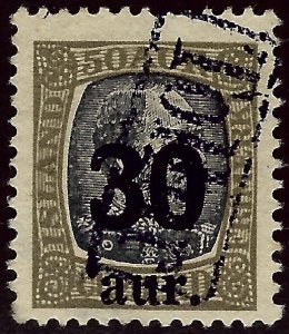 Iceland Sc#137 Used VF Rev Cancel SCV $17.50...Fill a powerful spot!!