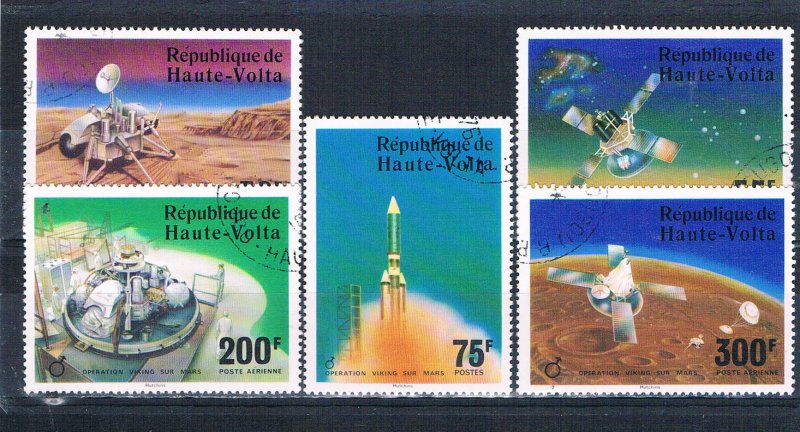 Burkina Faso 398-400;C238-39 Used set Viking Mars Project 1976 (HV0278)+