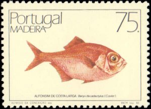 Portugal-Madeira #108-109, Complete Set(2), 1986, Fish, Marine Life, Never Hi...