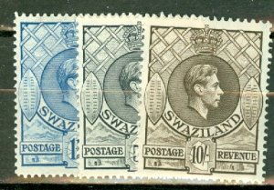 LC: Swaziland 27-37, 29a mint CV $56; scan shows only a few