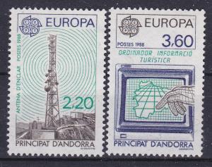 Andorra-French 363-64 MNH 1988 Europa-Transport