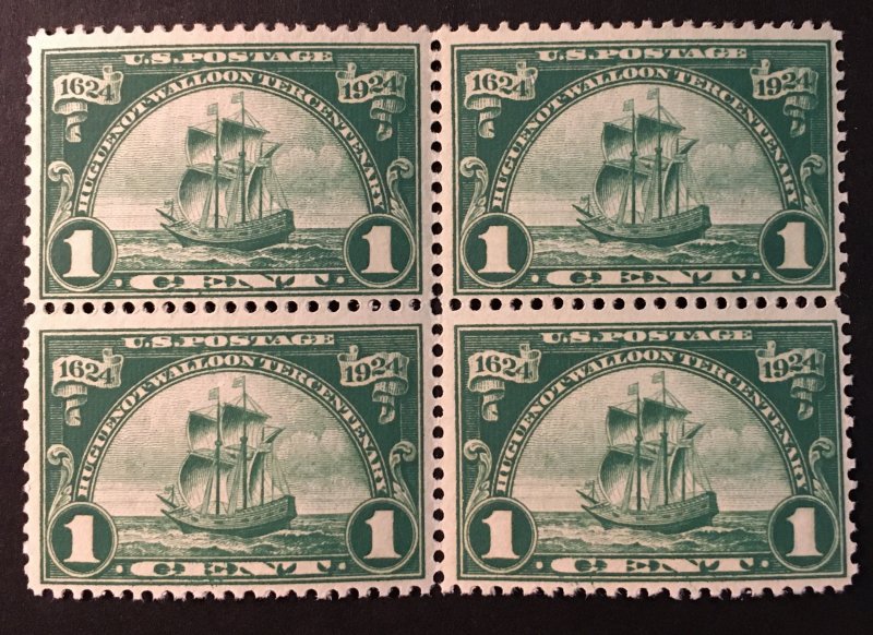 United States, US Sc. #614, mint never hinged block of 4