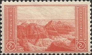 # 741 MINT NEVER HINGED RED GRAND CANYON NATIONAL PARKS