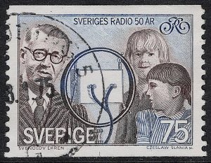 Sweden - 1974 - Scott #1107 - used - Swedish Broadcasting Corporation